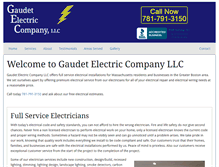 Tablet Screenshot of gaudetelectricllc.com